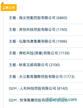 港交所8家公司同时上市