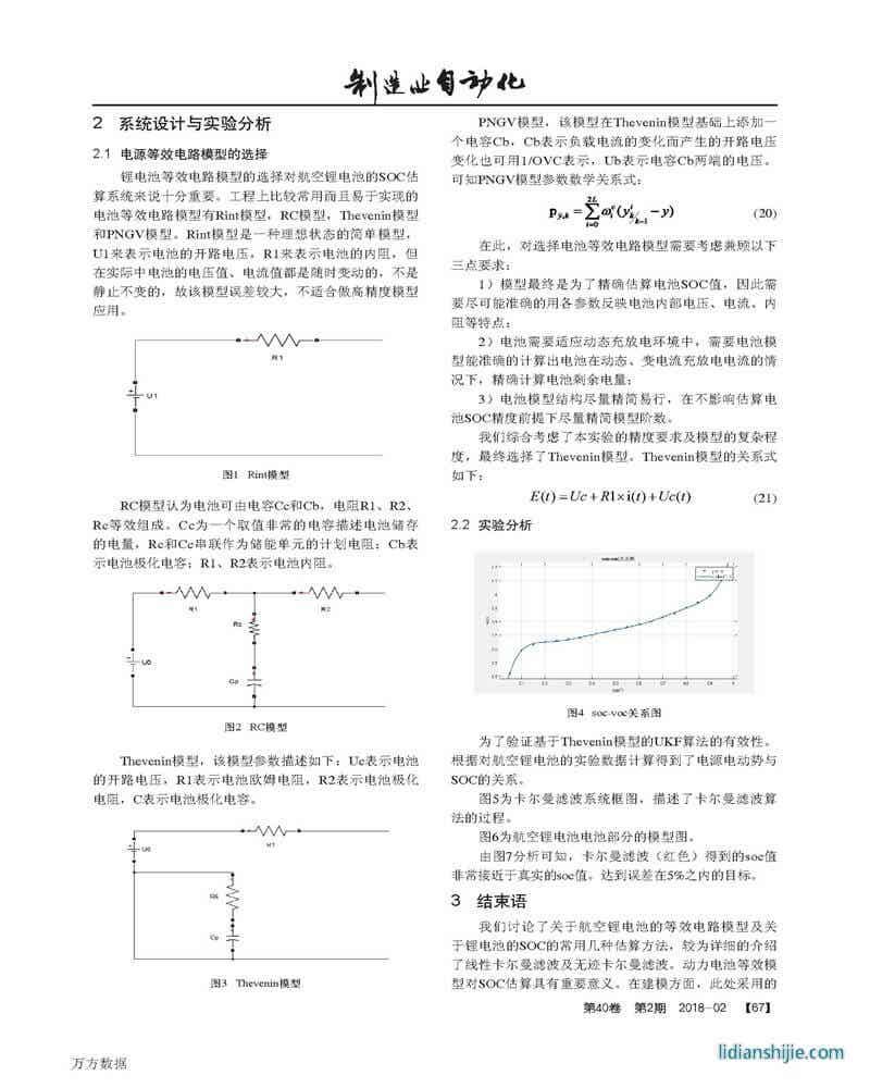 基于无迹卡尔曼航空锂电池的SOC估算系统