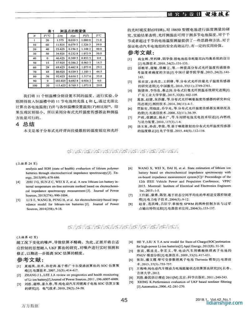 分布式光纤的电动汽车锂电池测温方法研究