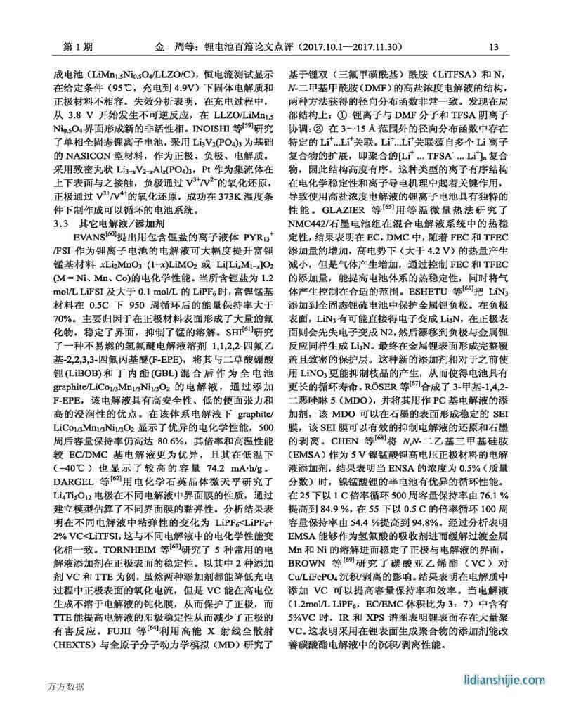 锂电池百篇论文点评