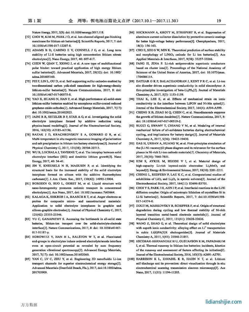 锂电池百篇论文点评