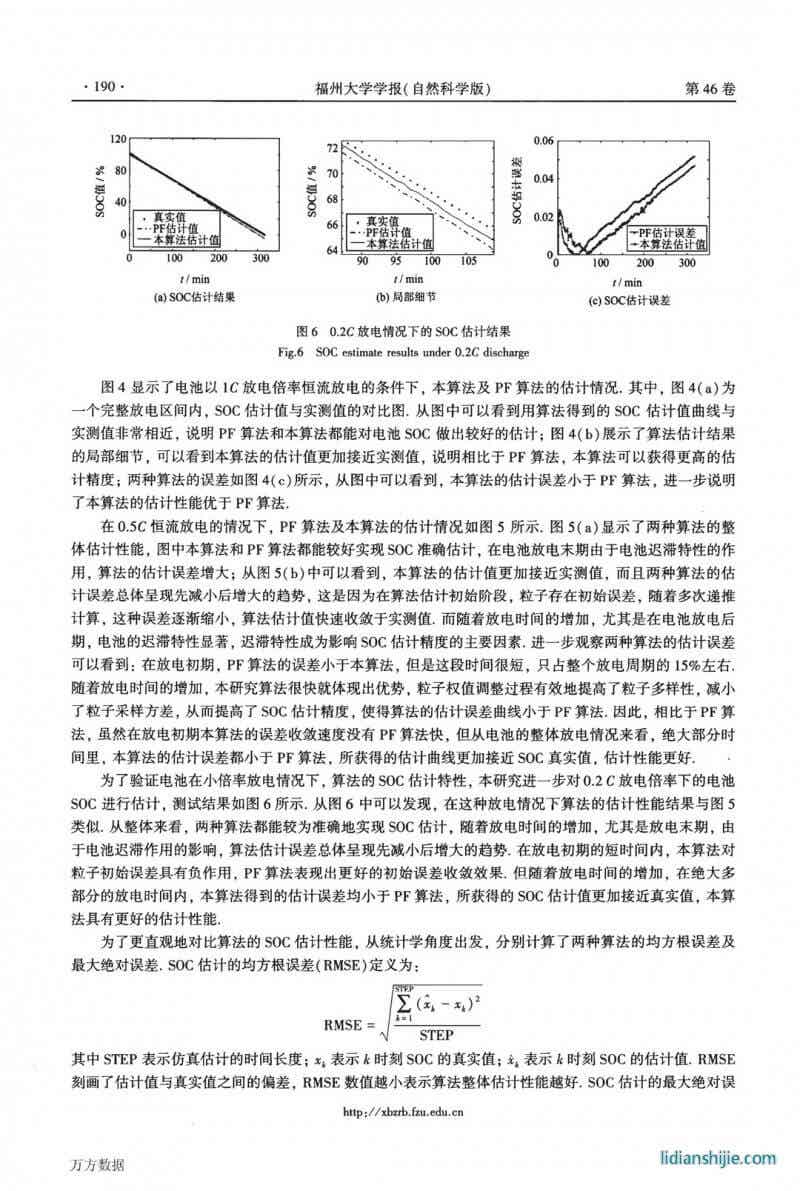 一种基于优化粒子滤波的锂电池SOC估计算