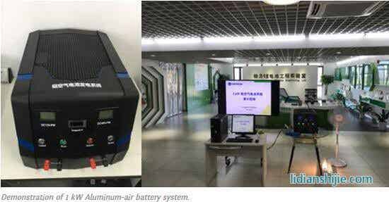浙江省石墨烯应用研究重点实验室先进锂电池工程师实验室（Advanced Li-ion Battery Engineering Lab）的研究团队率先研发了一款千瓦级铝空气电池