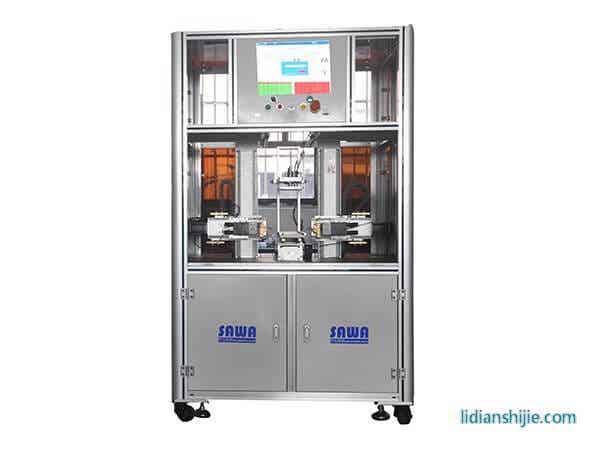萨瓦智能圆柱锂电池双面自动点焊机