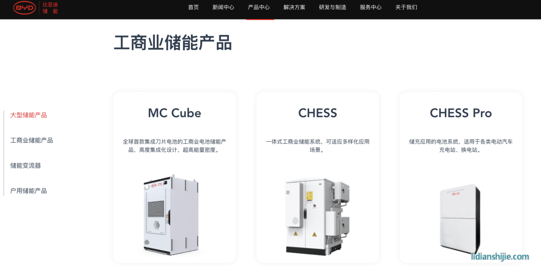 比亚迪工商业储能产品
