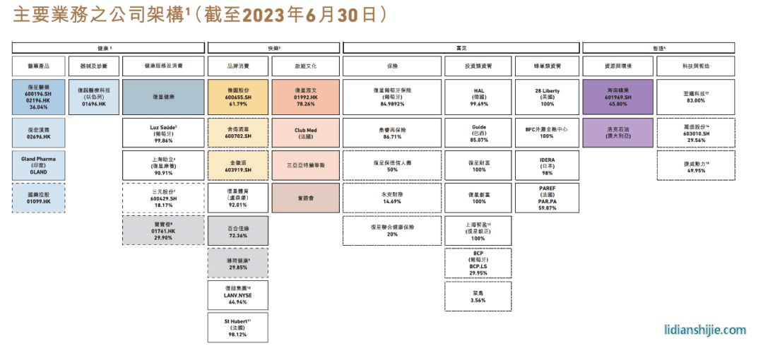 复星集团业务框架
