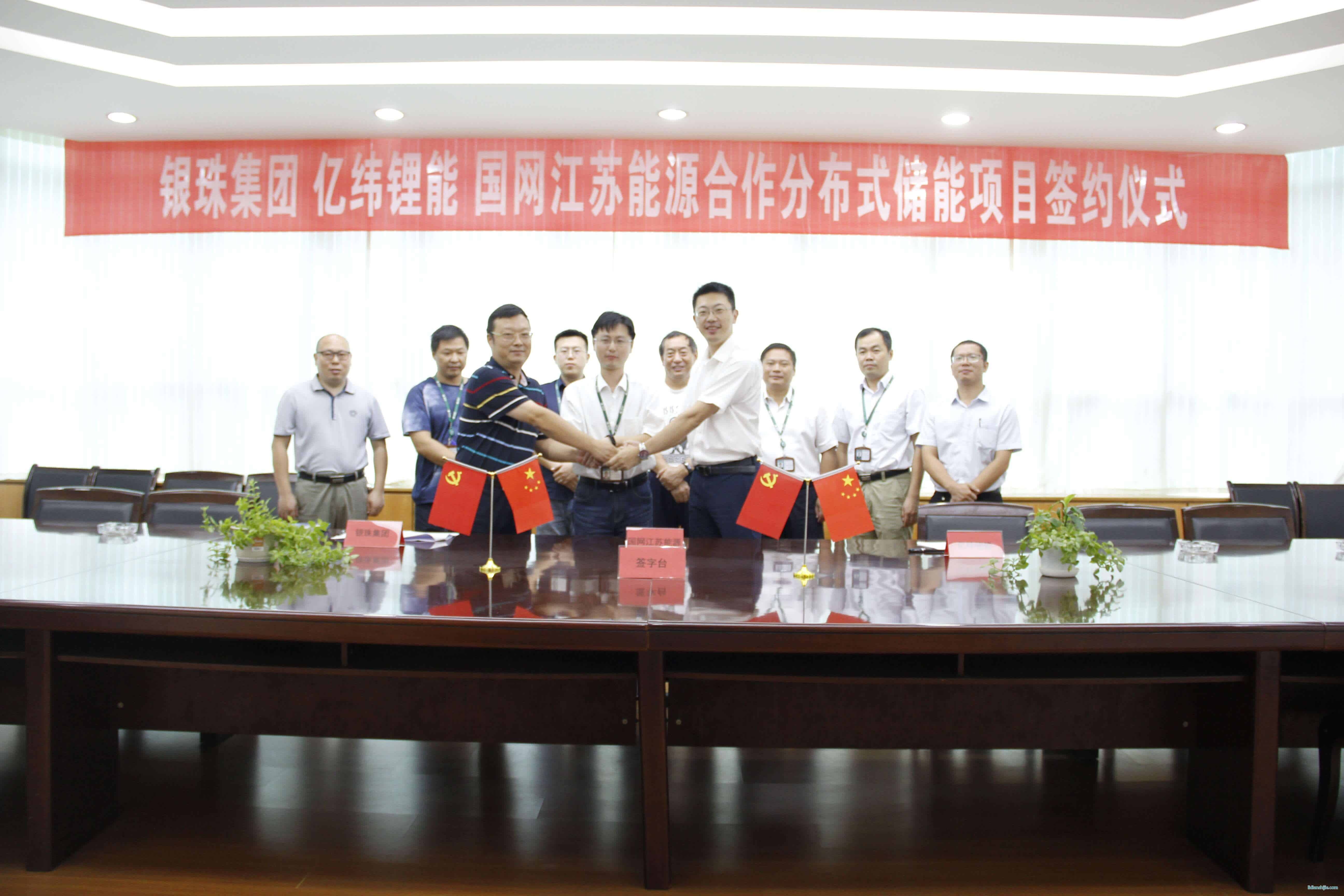 银珠化工集团亿纬锂能武汉亿星能源国网江苏综合能源服务有限公司分布式储能电站项目签约仪式